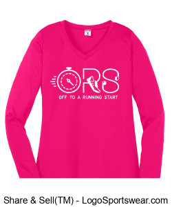The Miracle Ladies V-neck Performance Long Sleeve Design Zoom