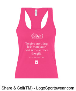 Ladies Blended Tank Steve Prefontaine Quote Design Zoom